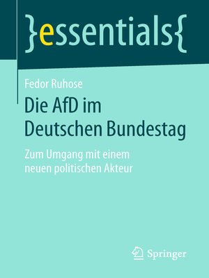 cover image of Die AfD im Deutschen Bundestag